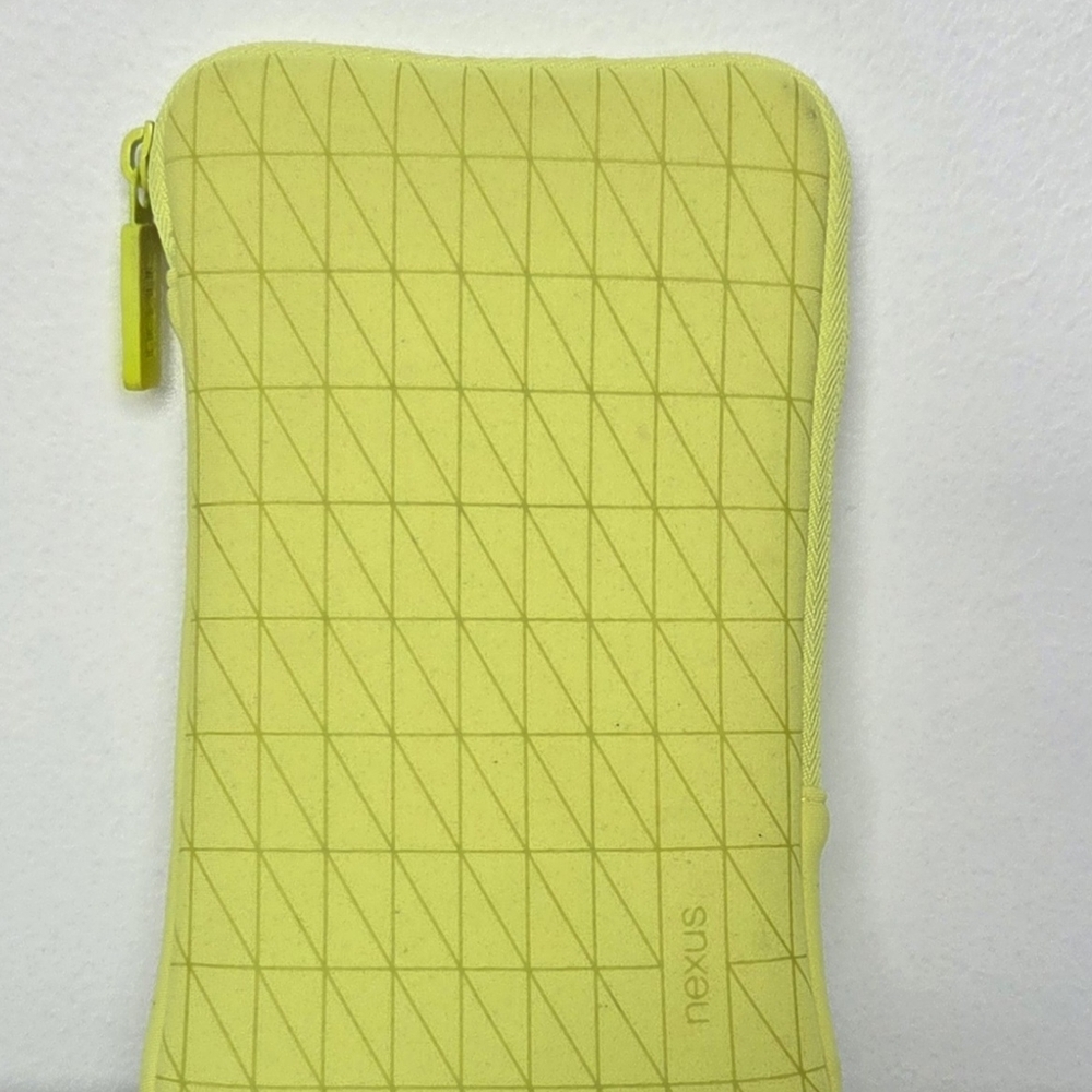 Yellow Geometric Tablet/Phone Sleeve - Padded Zip Case